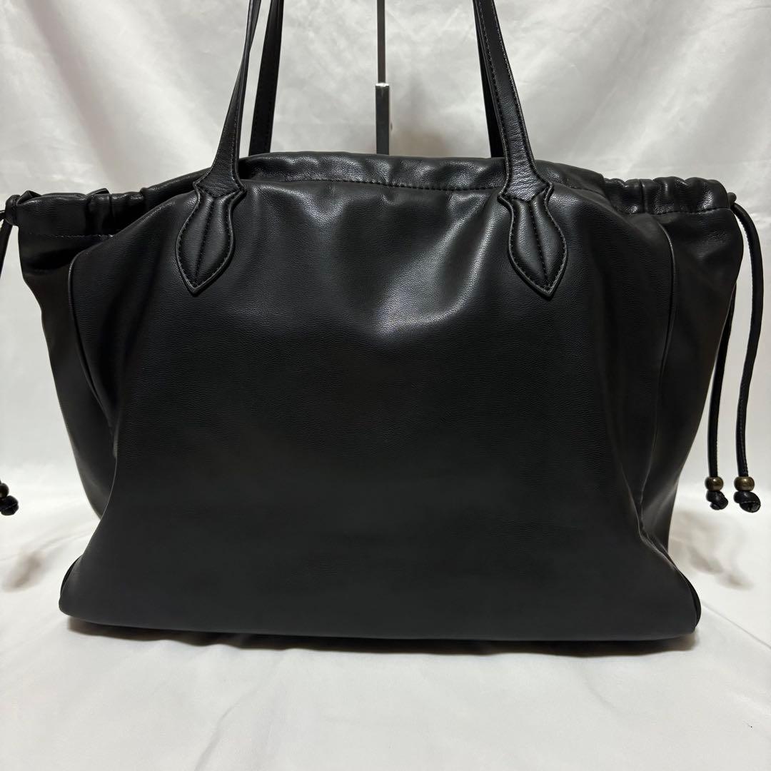 【希少】アナスイ ロッティ バタフライ スタッズ ブラック レザー トートバッグ