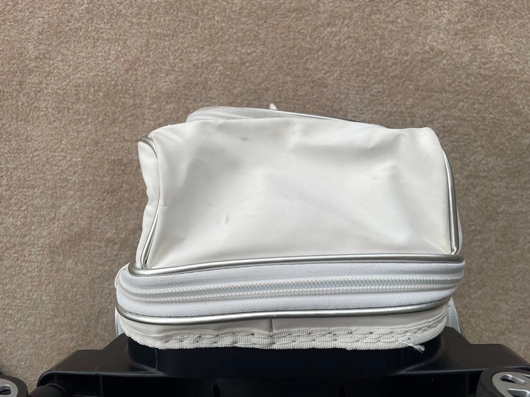 【中古】STORM ボウリング用バッグ キャスター付き 中型 白/青