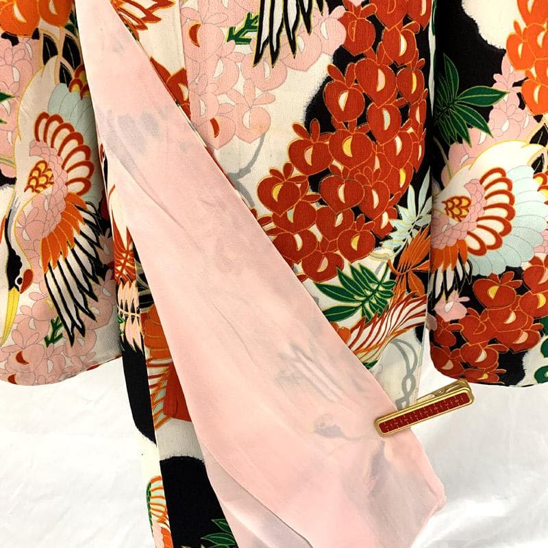 508aj5■ハーフ成人式 卒業式 セミアンティーク着物 ジュニア ■良好