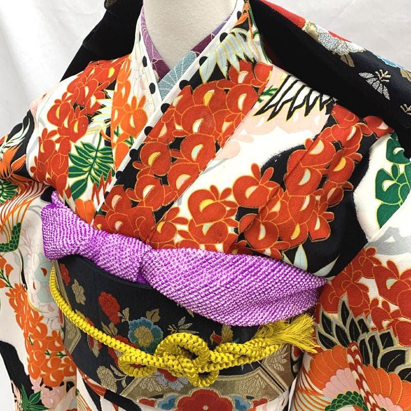 508aj5■ハーフ成人式 卒業式 セミアンティーク着物 ジュニア ■良好