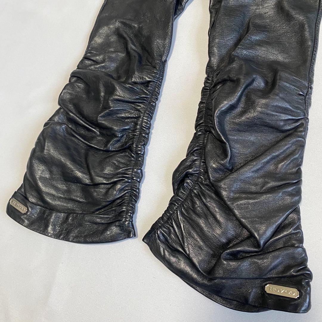 小物 COACH Leather Long Gloves Black