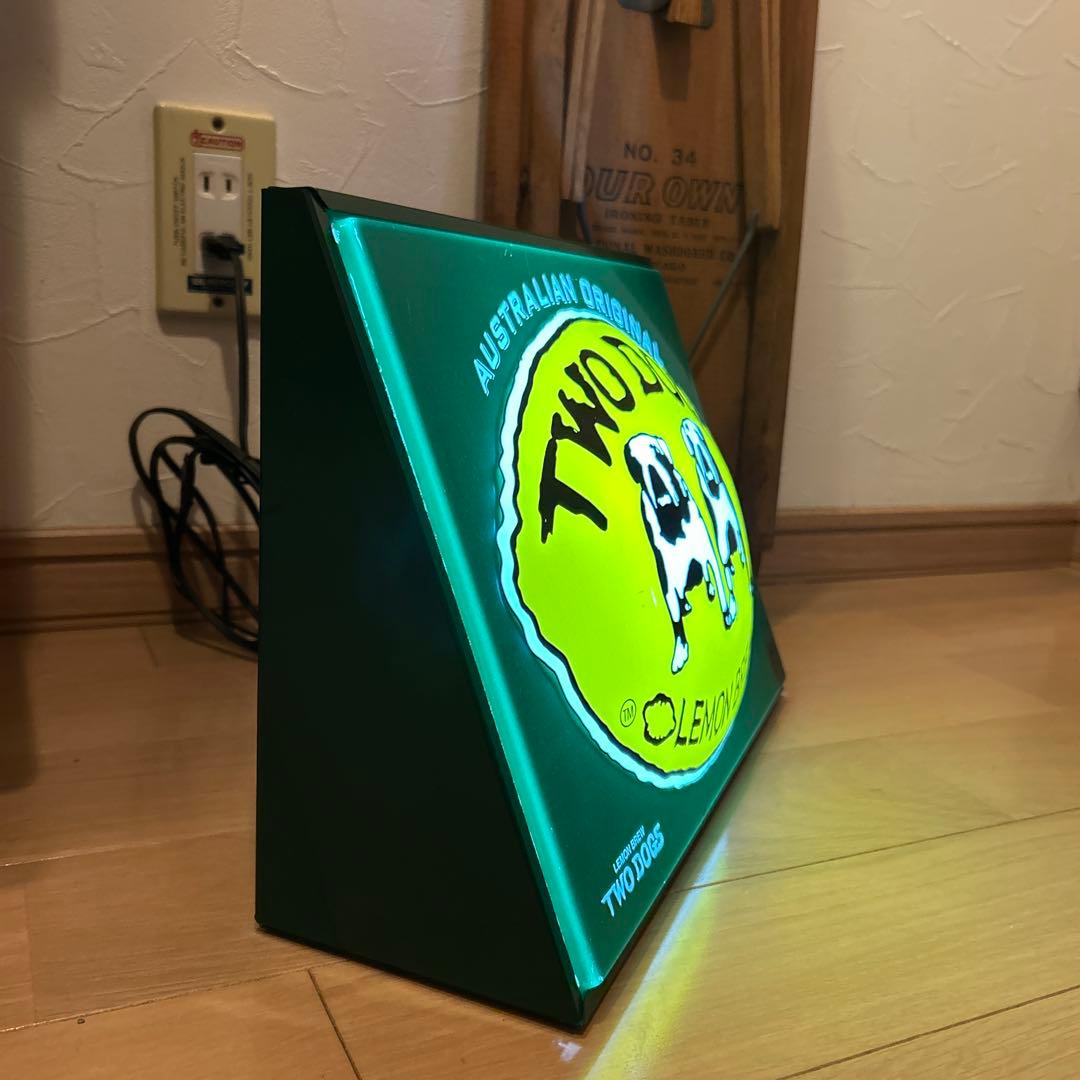 TWO DOGS ヴィンテージ ネオン看板 人感センサー付き 蚤の市 ライト