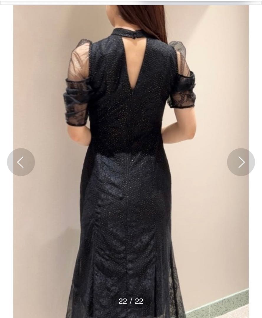 SNIDEL デザインスリーブレースドレス