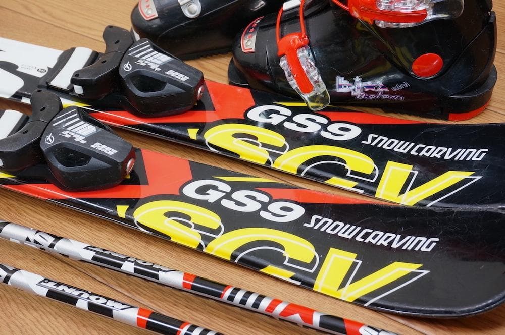 メンテ済 90cm 靴19cm CARVING スキーセット