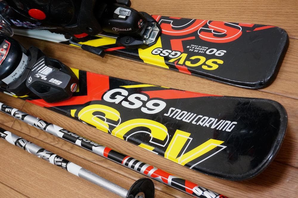 メンテ済 90cm 靴19cm CARVING スキーセット