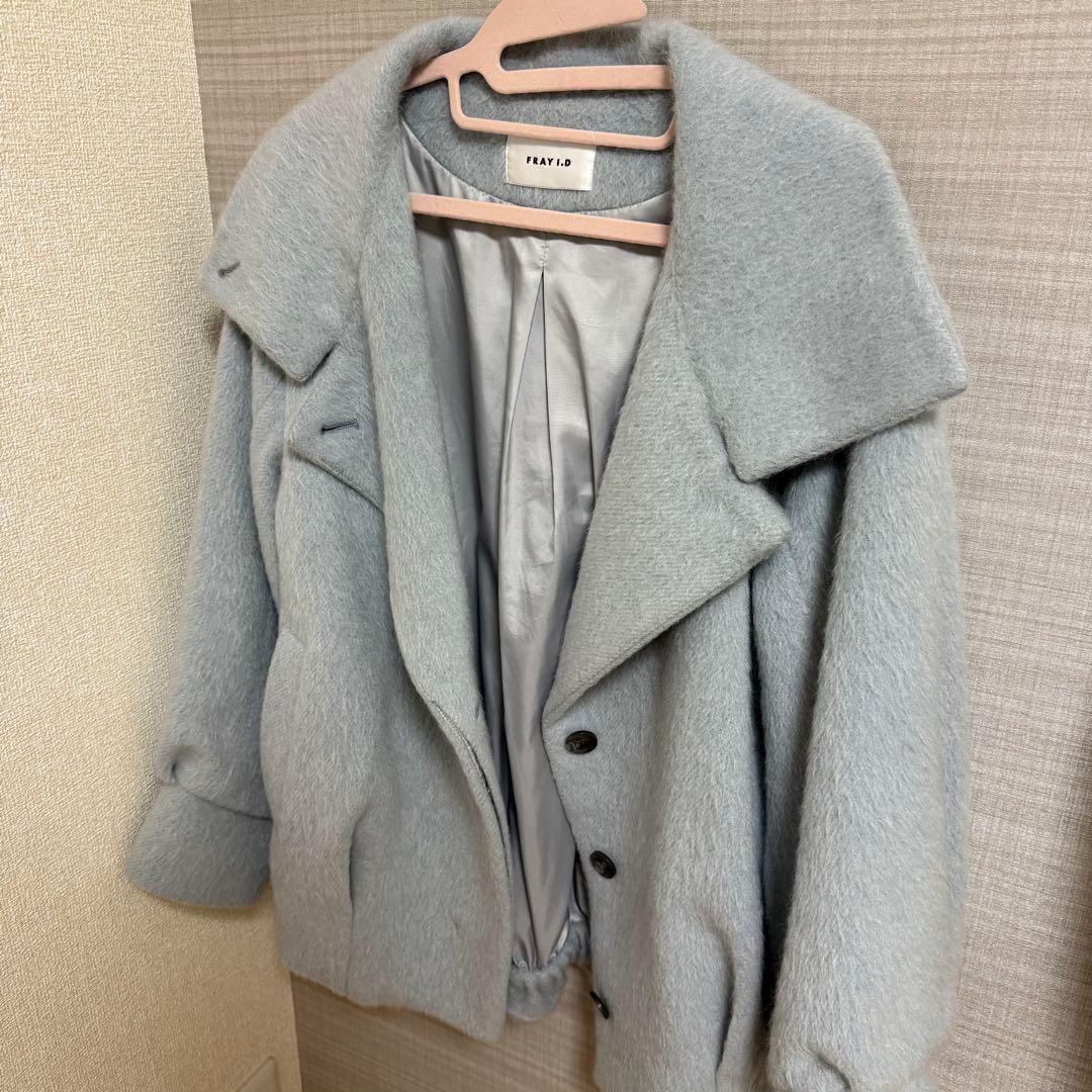 FRAY I.D 　モヘアシャギーハーフコート