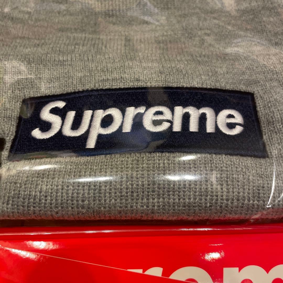 Supreme グレー ニット帽　新品　2025 ニューエラ
