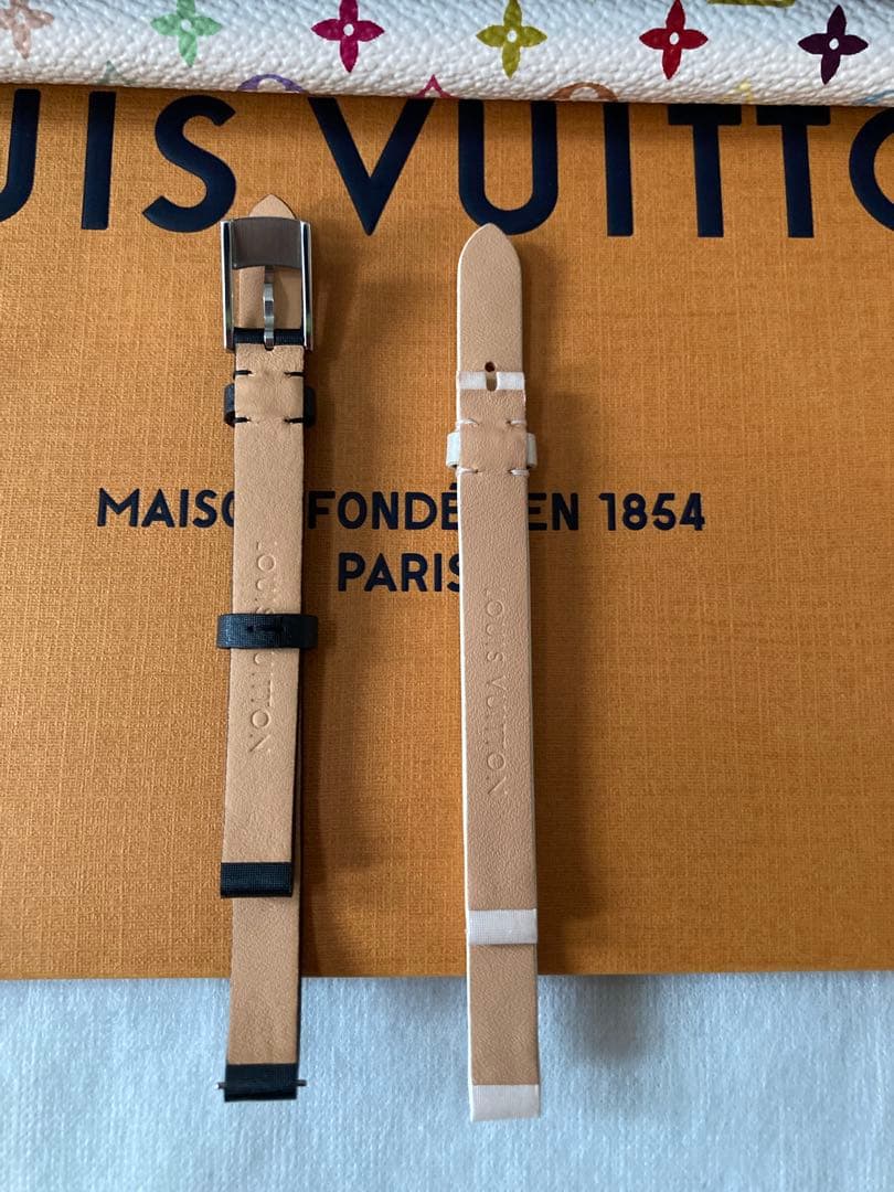 ⭐️未使用❗️ルイ・ヴィトン 腕時計ビジュの レザーサテンベルト 2本セット❗️正規品