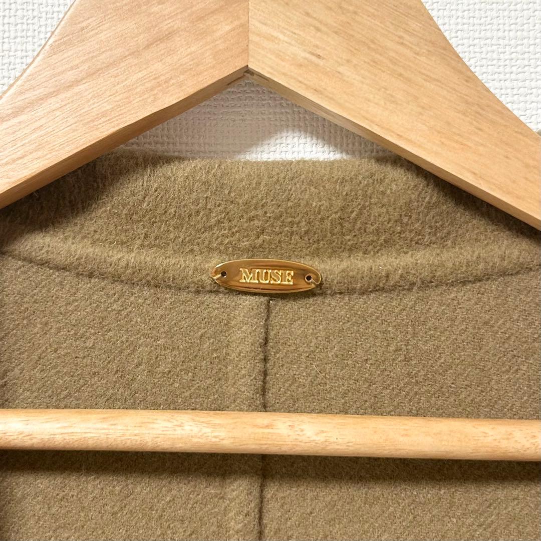 ドゥーズィエムクラス　ウールアンゴラリバーコート　キャメル