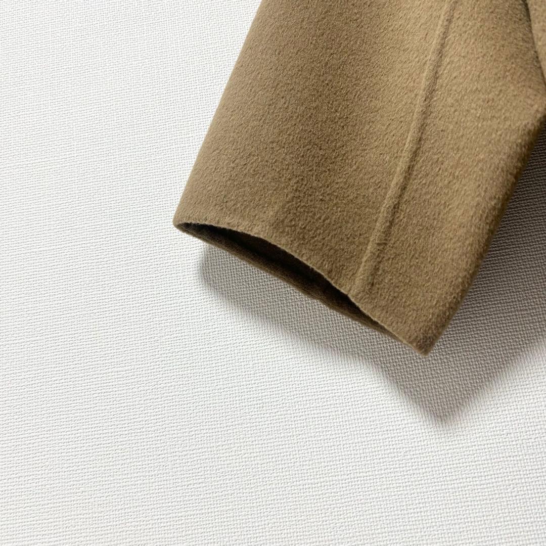 ドゥーズィエムクラス　ウールアンゴラリバーコート　キャメル