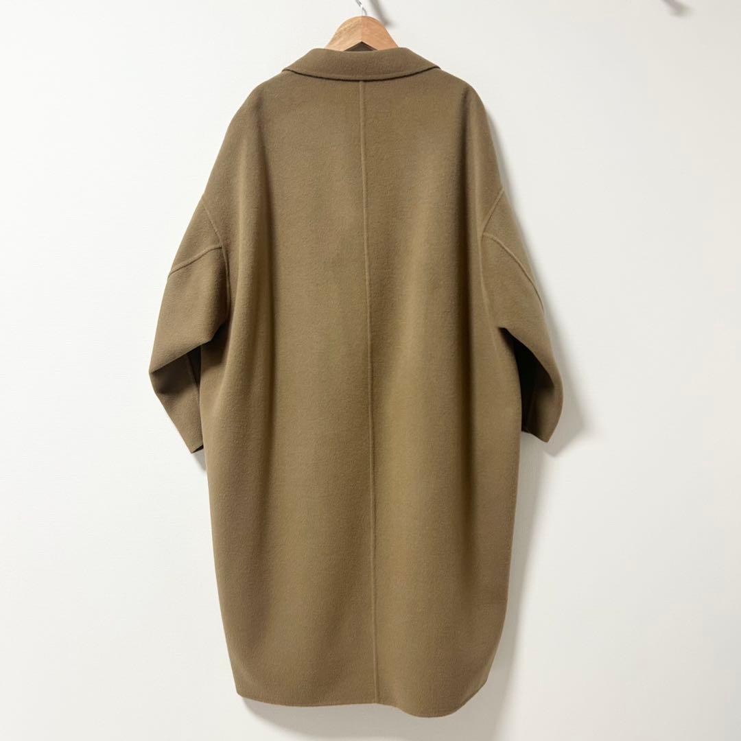 ドゥーズィエムクラス　ウールアンゴラリバーコート　キャメル