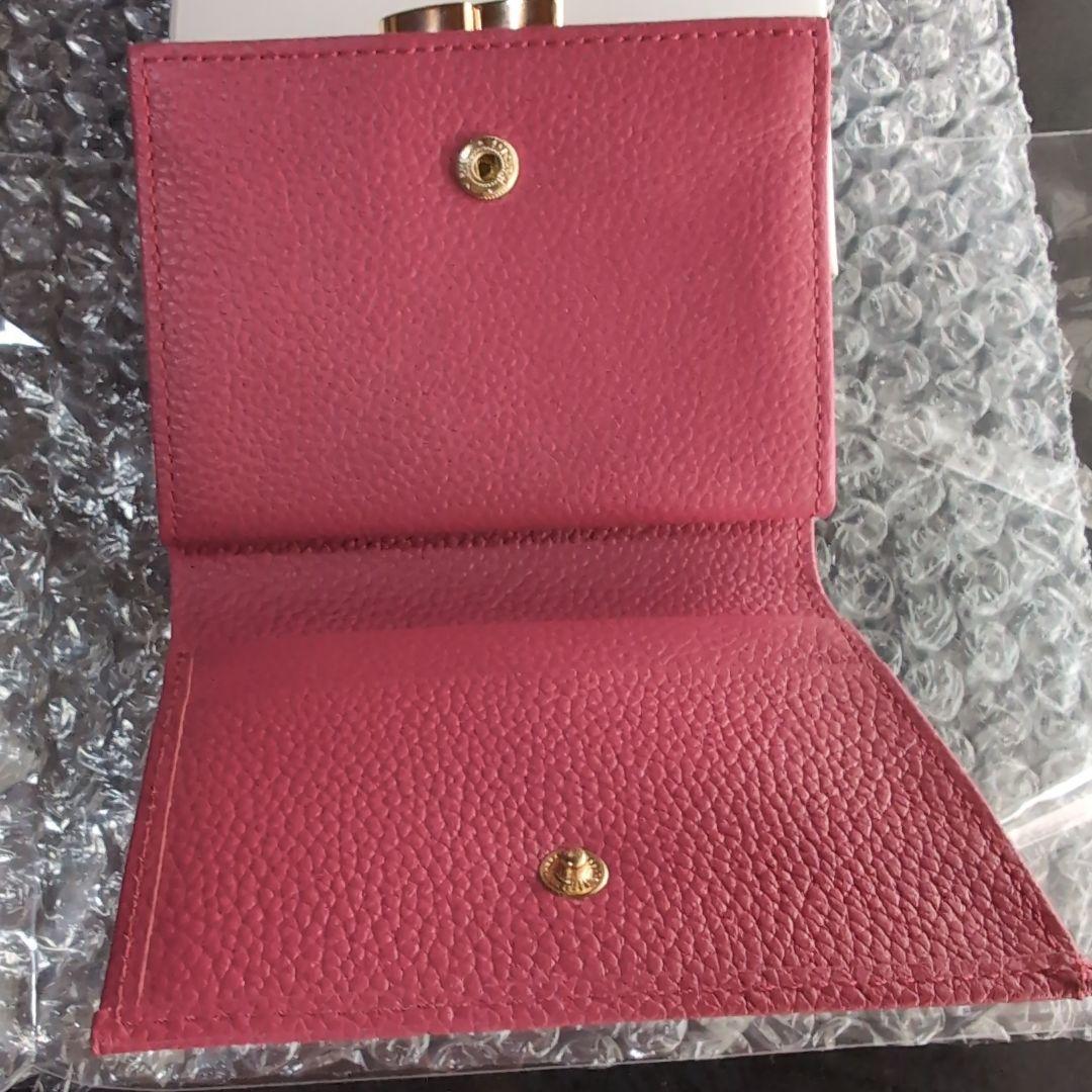 皇居 財布 がま口 ２つ折財布 ローズピンク 新品 箱有り
