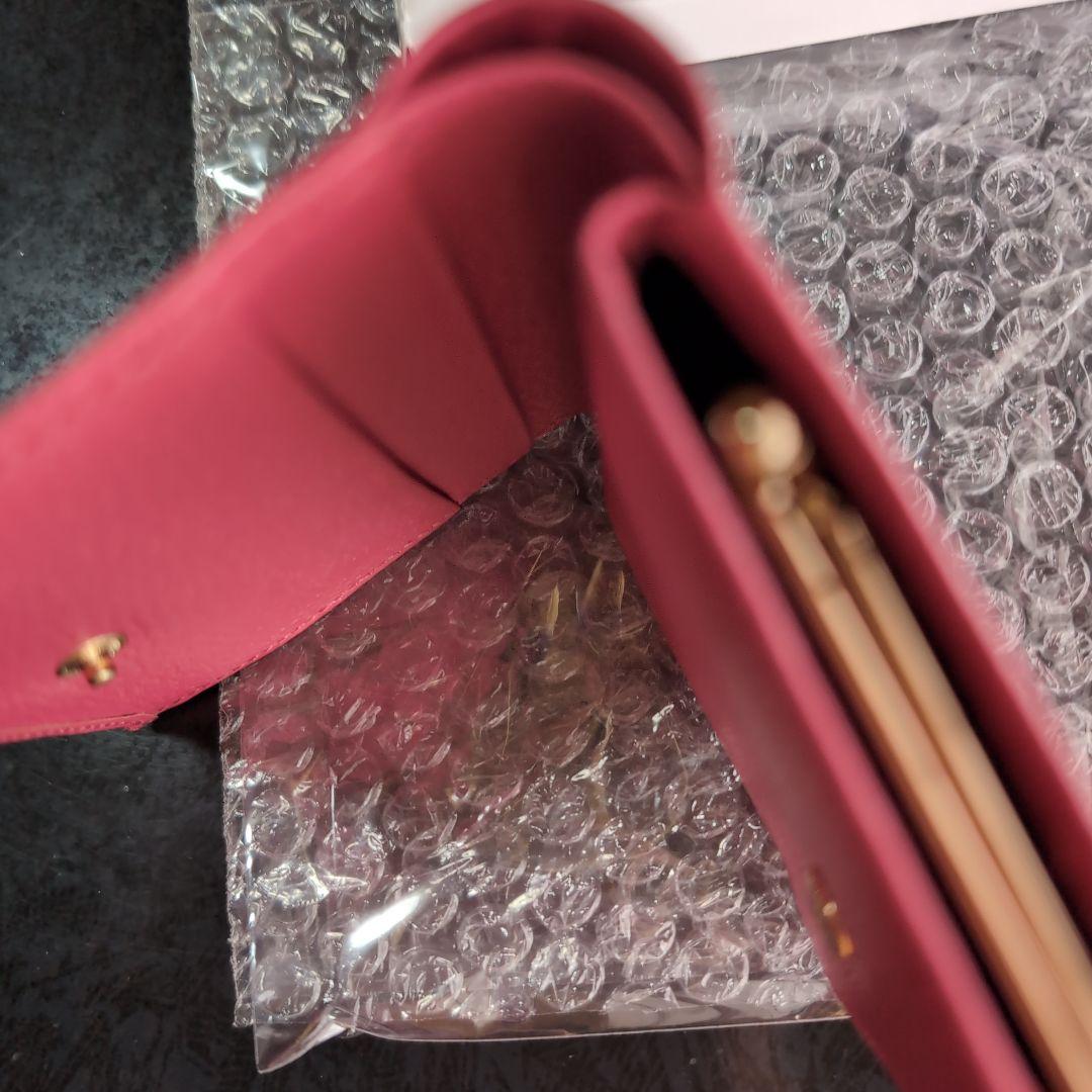 皇居 財布 がま口 ２つ折財布 ローズピンク 新品 箱有り