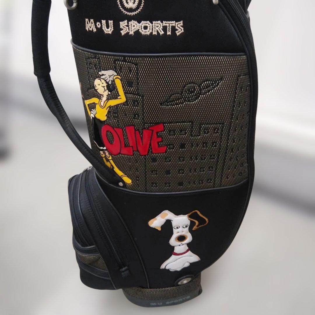 激安M・Uスポーツ オリーブキャラクターキャディーバッグ キャスター付き男女兼用