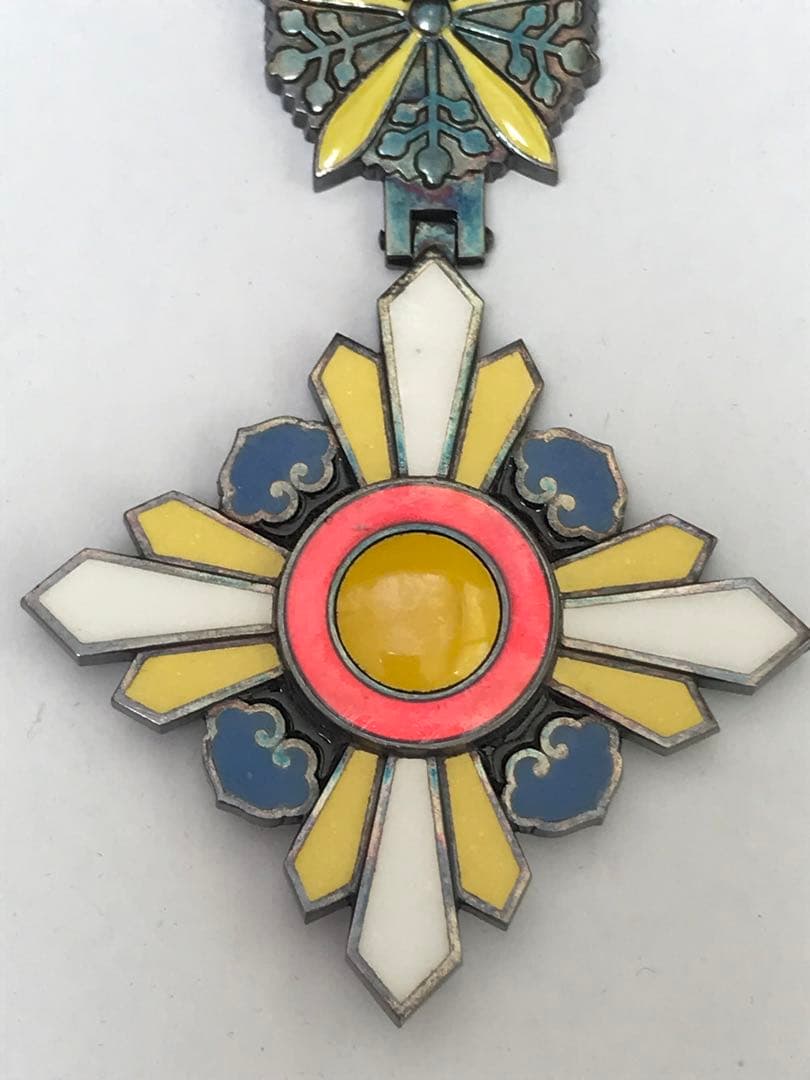 ☆希少品☆満州国勲章 満州国 勲六位景雲章 旧日本軍 　勲章　I.1236