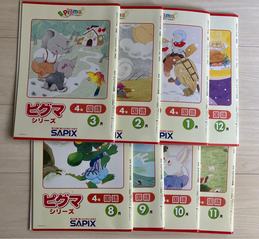 【新品】SAPIX ピグマシリーズ 4年生 8月~3月号教材