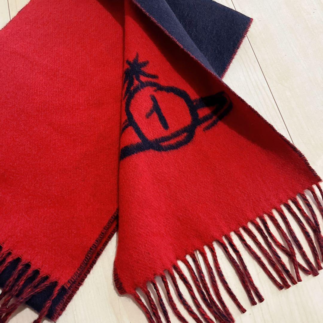 vivienne westwood リバーシブルマフラー　ビッグオーブ