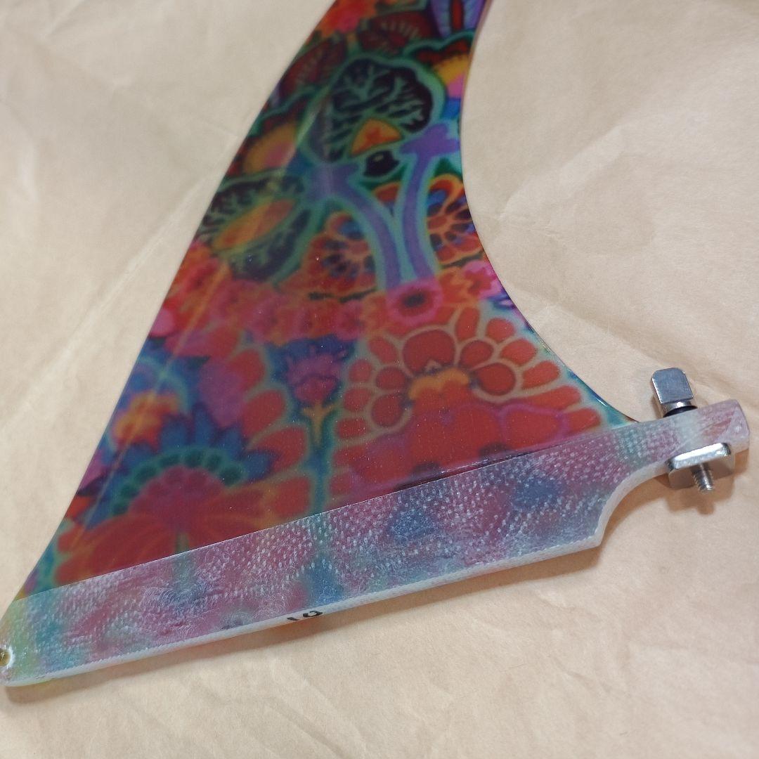 アートグラス　10インチ センターフィン　ロングボード　シングルフィン