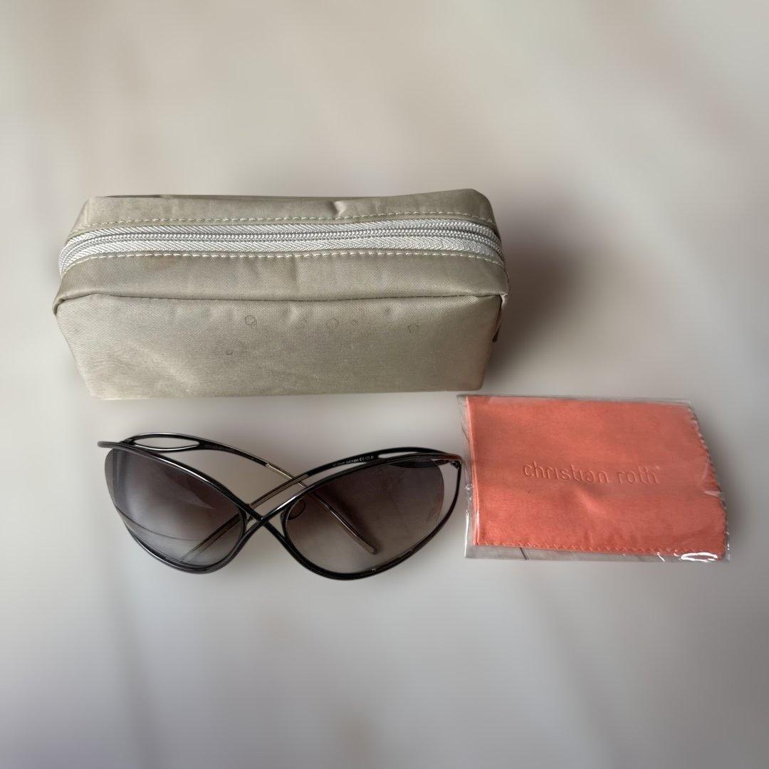 christian roth グレー サングラス ケース付き