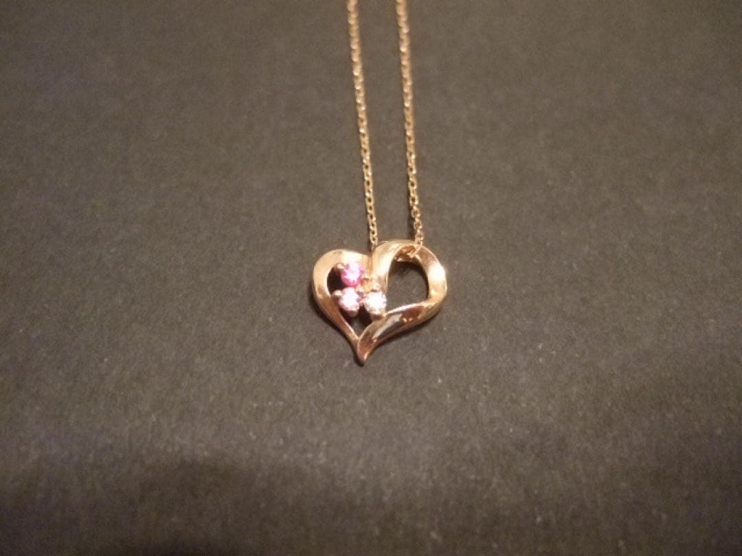 ベリテ　キレイニ　ネックレス　K10 ダイヤモンド　ピンクサファイア