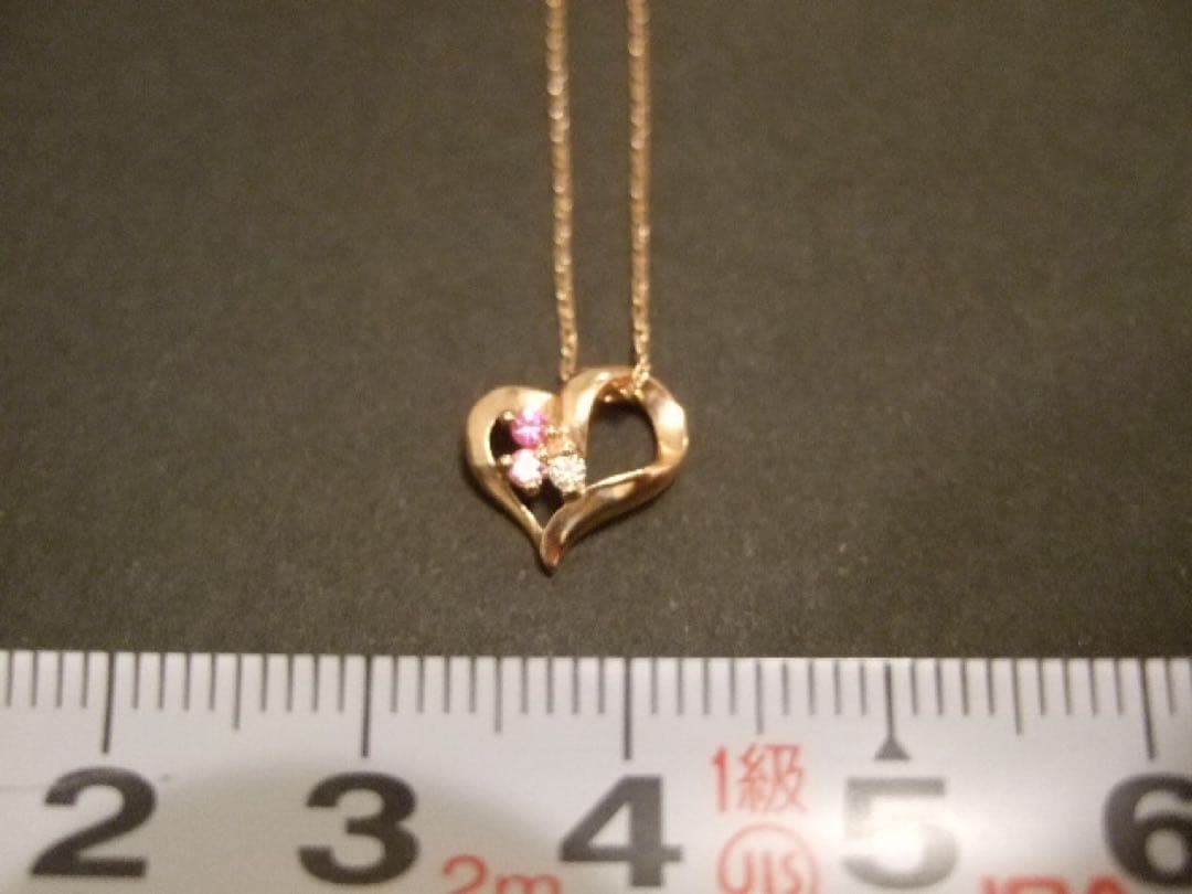 ベリテ　キレイニ　ネックレス　K10 ダイヤモンド　ピンクサファイア