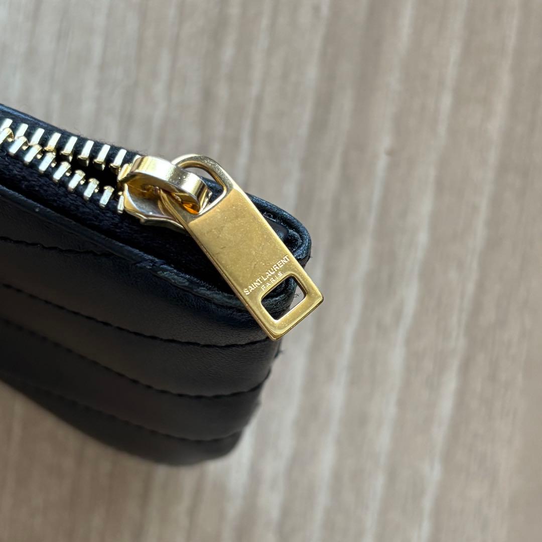 【SAINT LAURENT】モノグラム・サンローラン キーポーチ ブラック