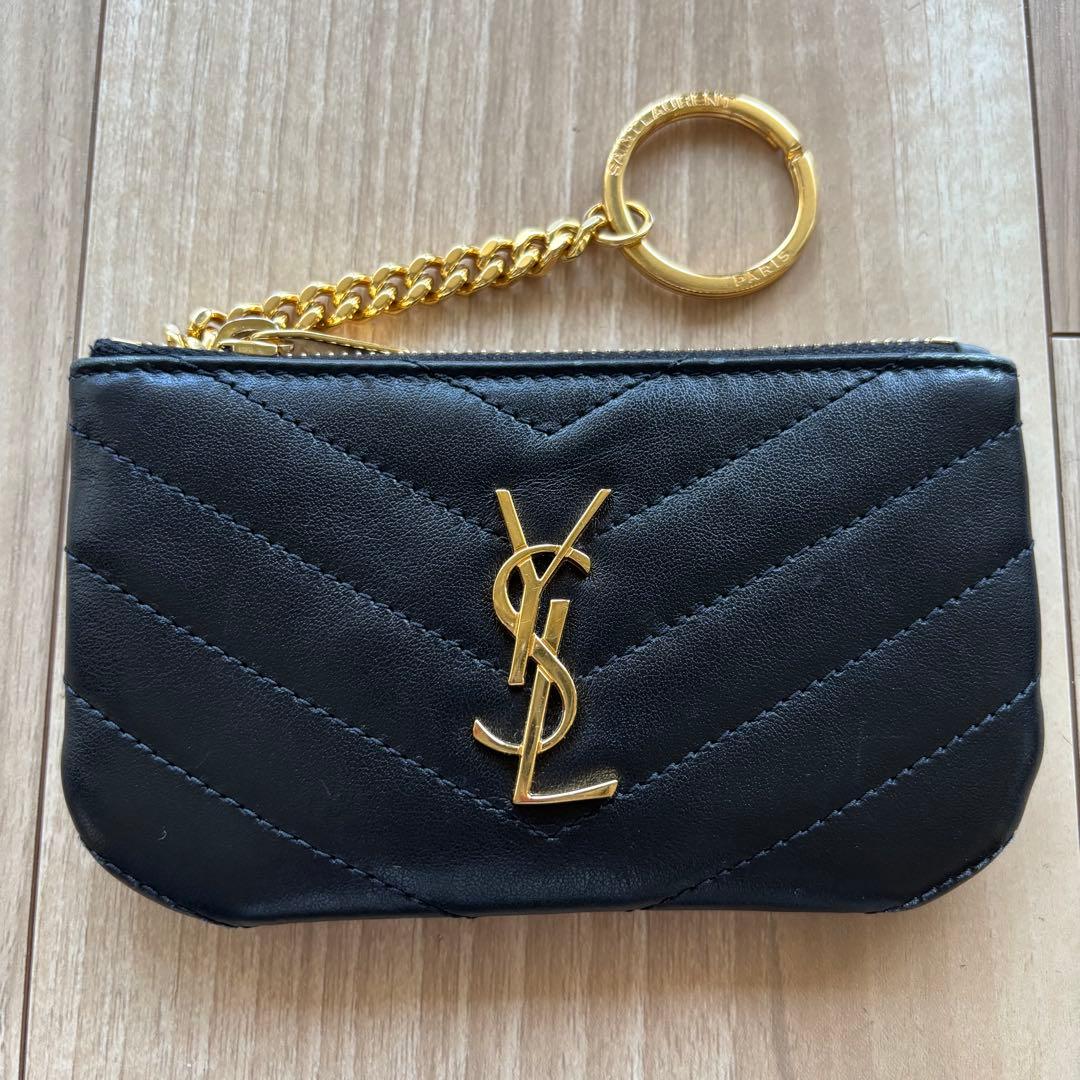 【SAINT LAURENT】モノグラム・サンローラン キーポーチ ブラック