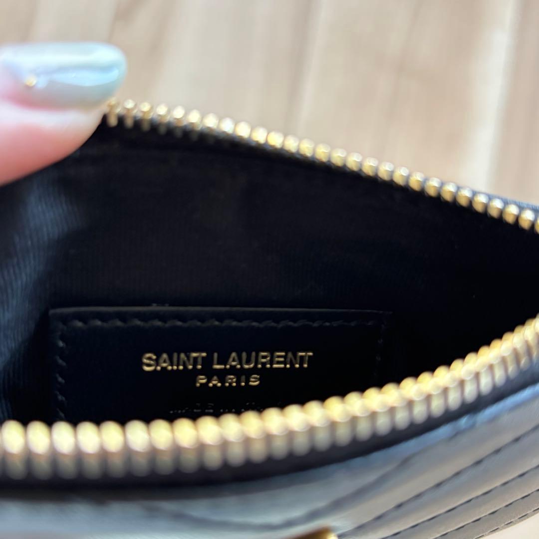 【SAINT LAURENT】モノグラム・サンローラン キーポーチ ブラック