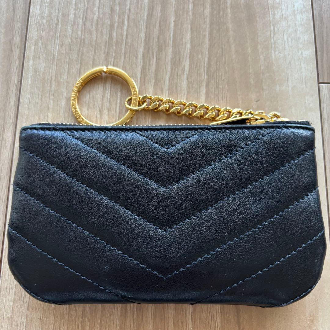 【SAINT LAURENT】モノグラム・サンローラン キーポーチ ブラック