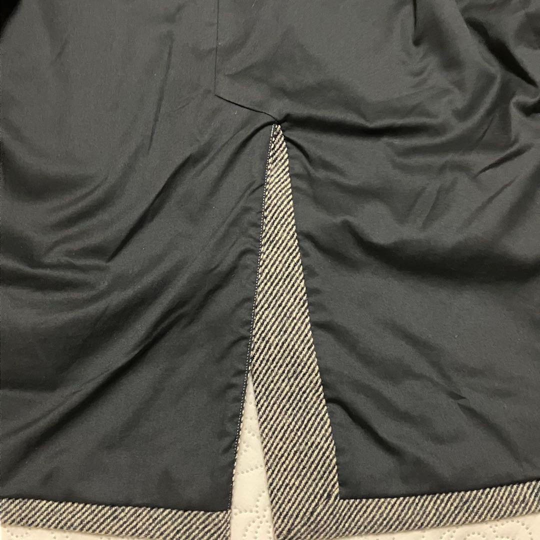 マーガレットハウエル コート ツイード ロング ウール100%Ｌサイズ グレー系