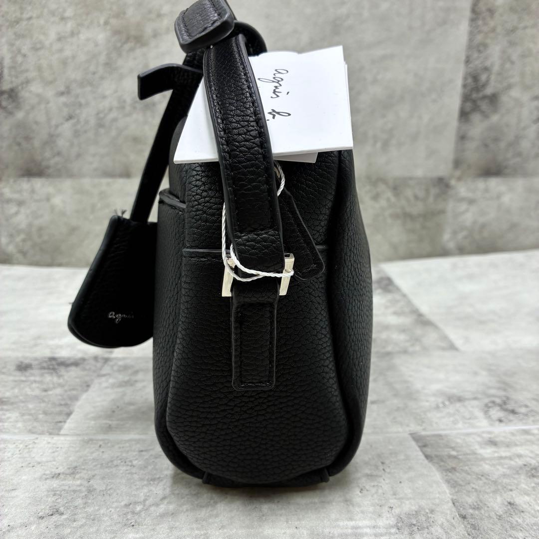 ✨タグ付き✨未使用✨アニエスベー　ショルダーバッグ　エンボスロゴ　ブラック