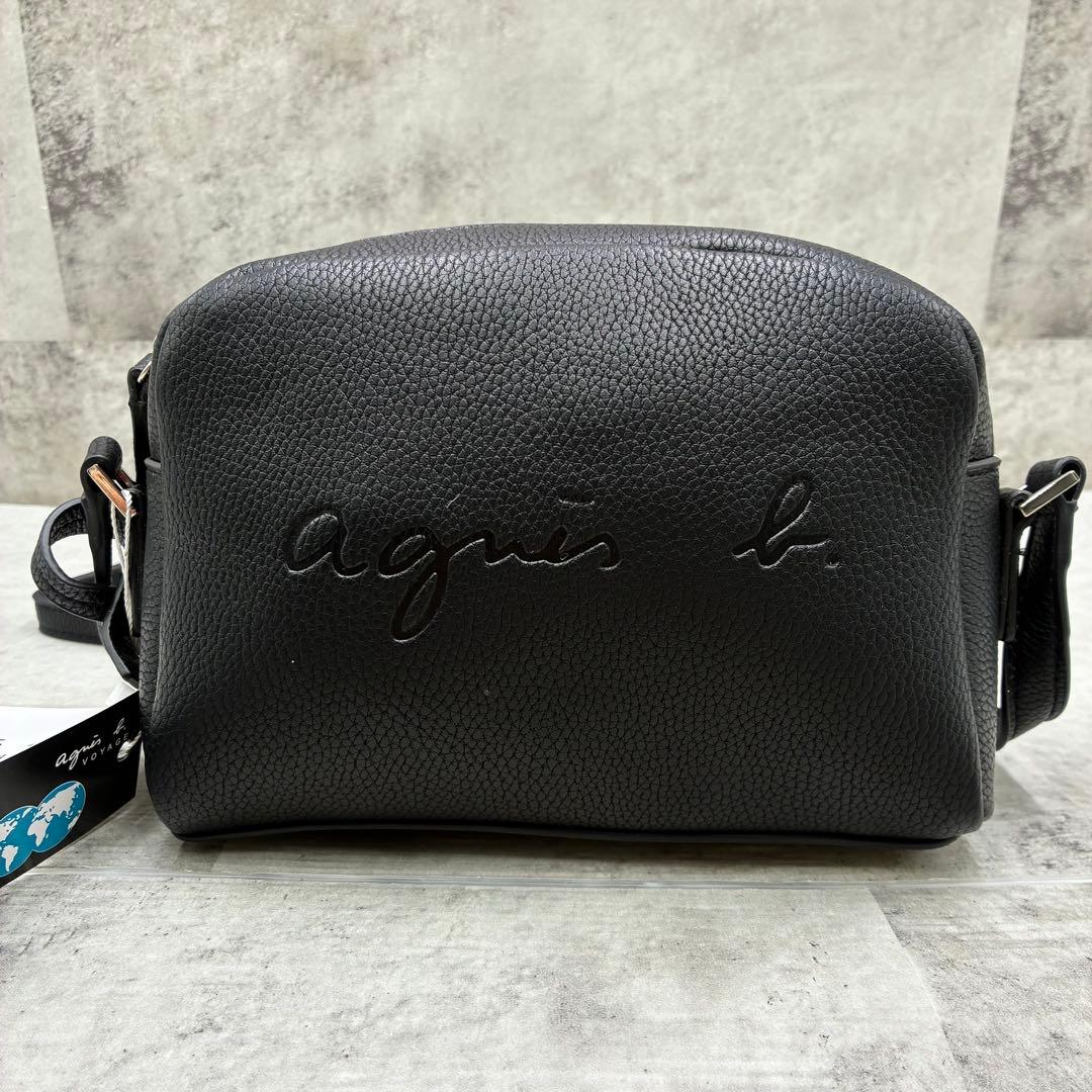 ✨タグ付き✨未使用✨アニエスベー　ショルダーバッグ　エンボスロゴ　ブラック