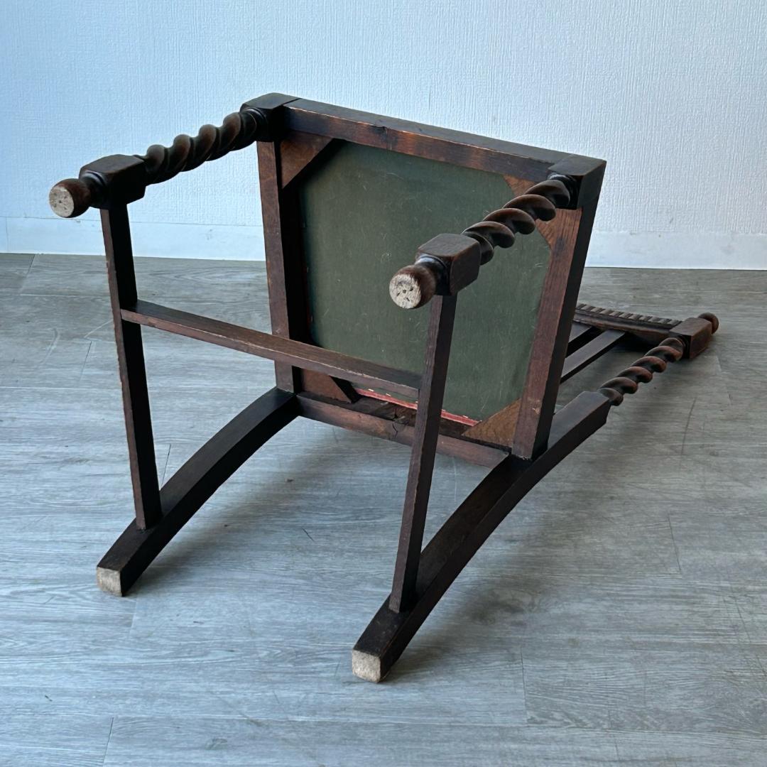 イギリス アンティーク 家具 ハイバック ダイニング チェア 椅子 348A2