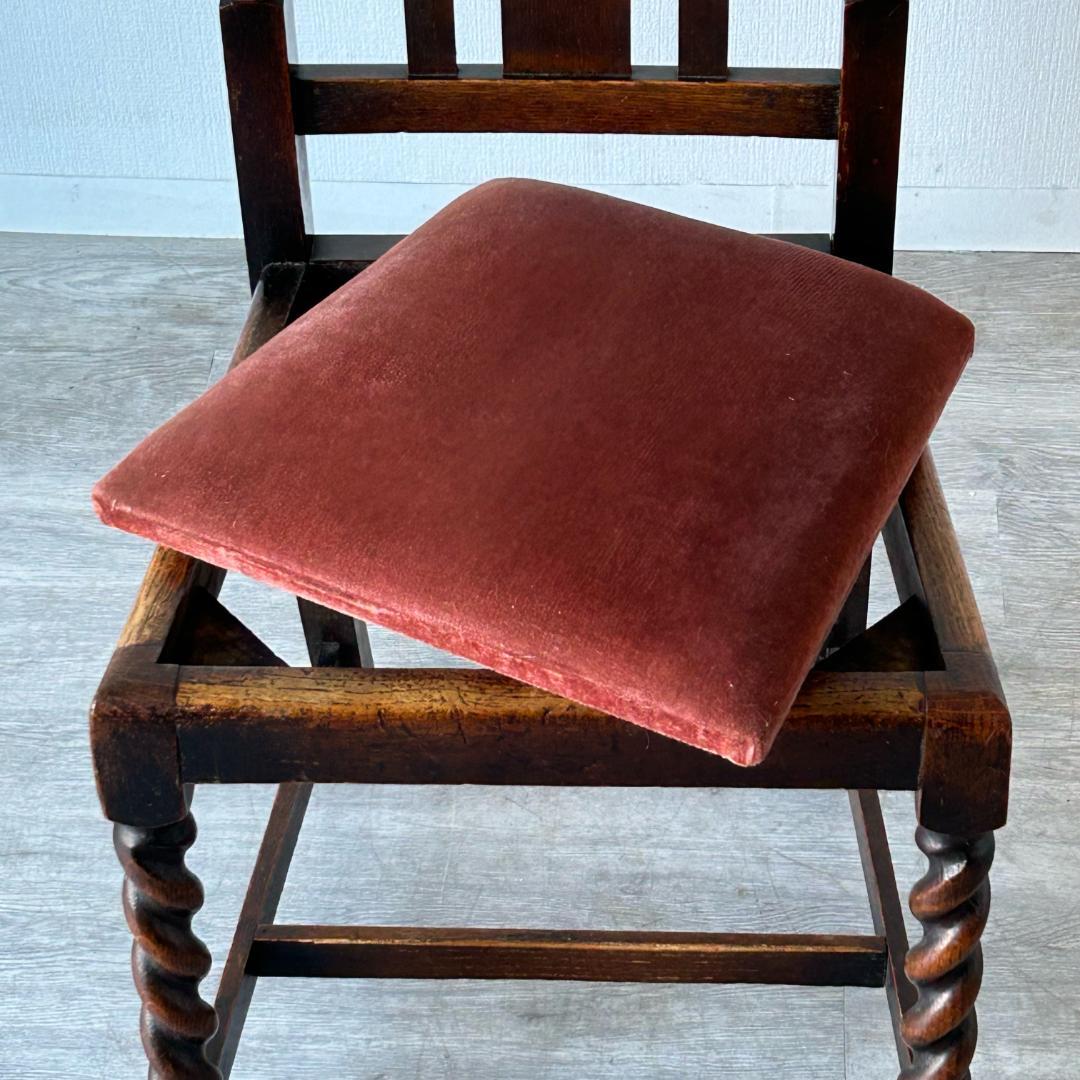 イギリス アンティーク 家具 ハイバック ダイニング チェア 椅子 348A2