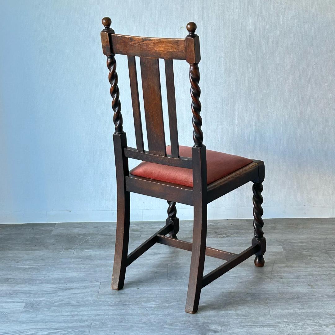 イギリス アンティーク 家具 ハイバック ダイニング チェア 椅子 348A2