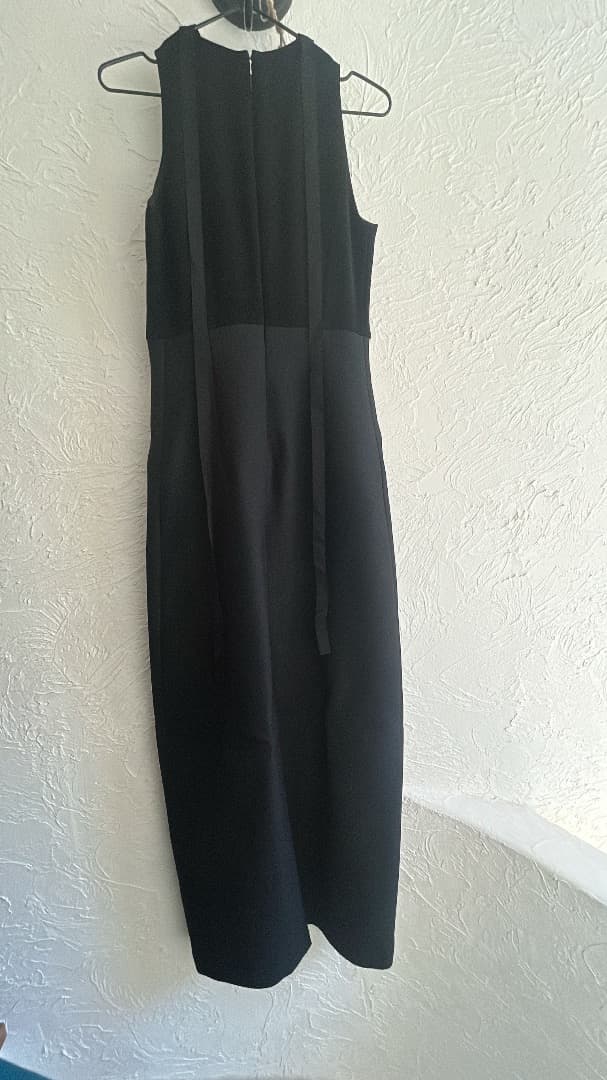 【美品】ヨーコチャン ノースリーブワンピース ビジュー リボン タイト Iライン