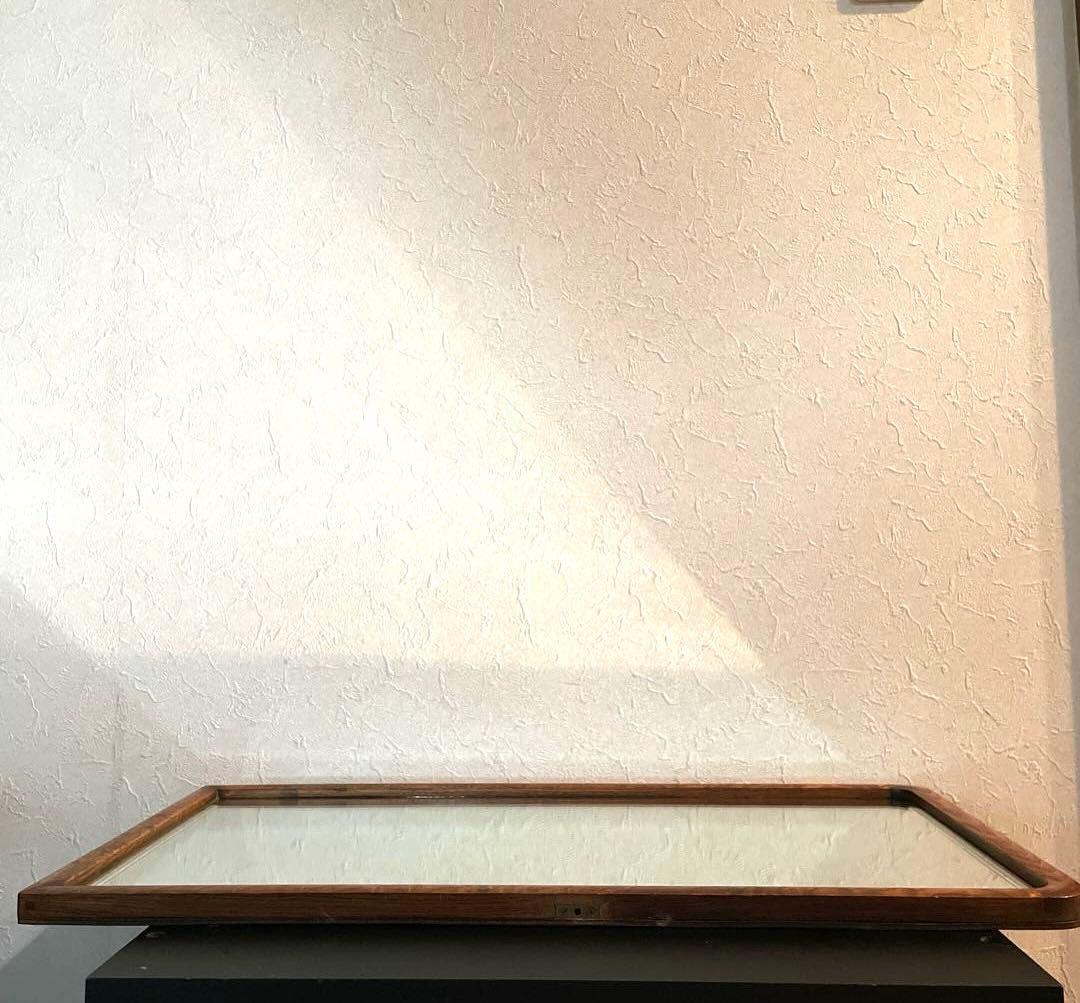 立てかけ鏡　ウォールミラー　木製フレーム　アンティーク　ヴィンテージ　鏡