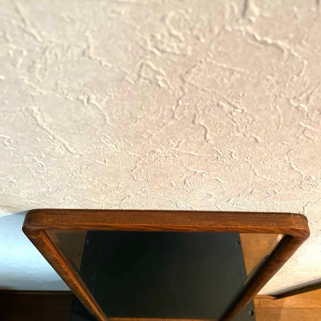 立てかけ鏡　ウォールミラー　木製フレーム　アンティーク　ヴィンテージ　鏡