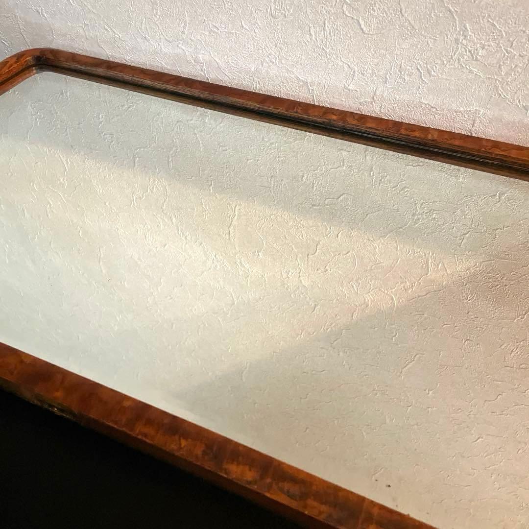 立てかけ鏡　ウォールミラー　木製フレーム　アンティーク　ヴィンテージ　鏡