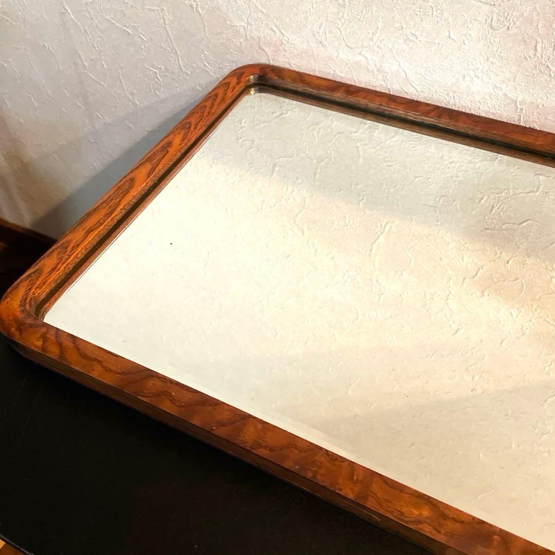 立てかけ鏡　ウォールミラー　木製フレーム　アンティーク　ヴィンテージ　鏡