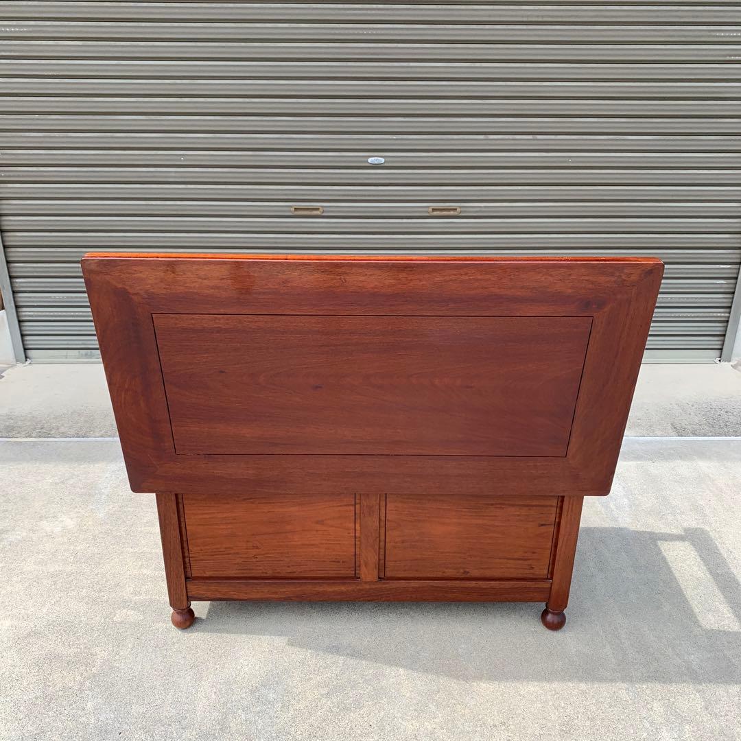 民藝家具　テーブル兼用ベンチ　座面下収納・引出し付き