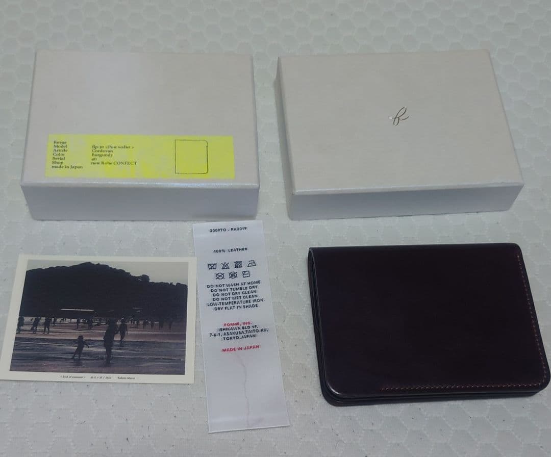 forme コードバン post wallet バーガンディ ポストウォレット