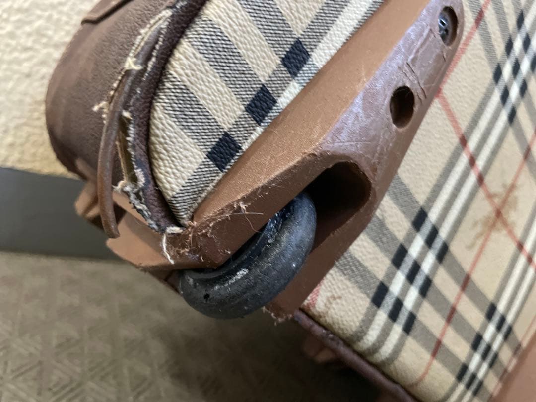 Burberry チェック柄 キャリーケース 中型　アンティーク