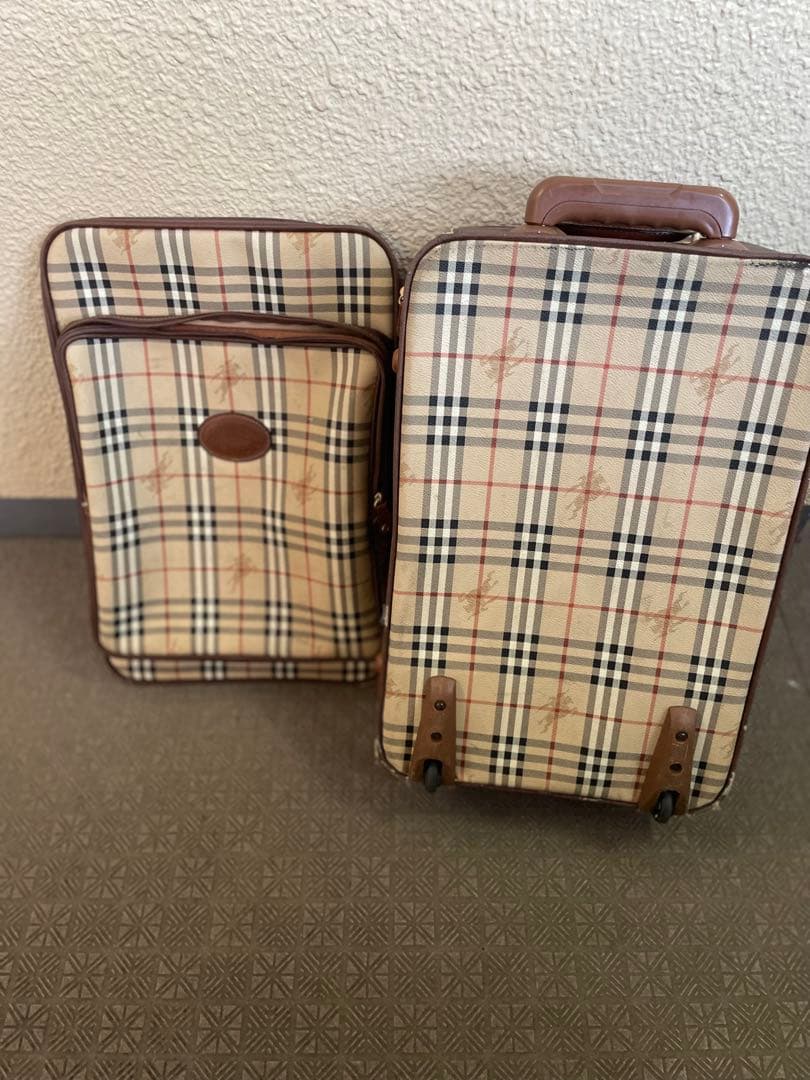 Burberry チェック柄 キャリーケース 中型　アンティーク