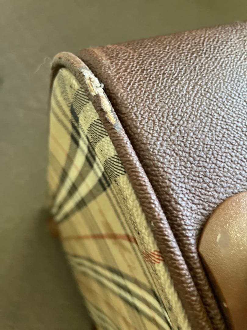 Burberry チェック柄 キャリーケース 中型　アンティーク