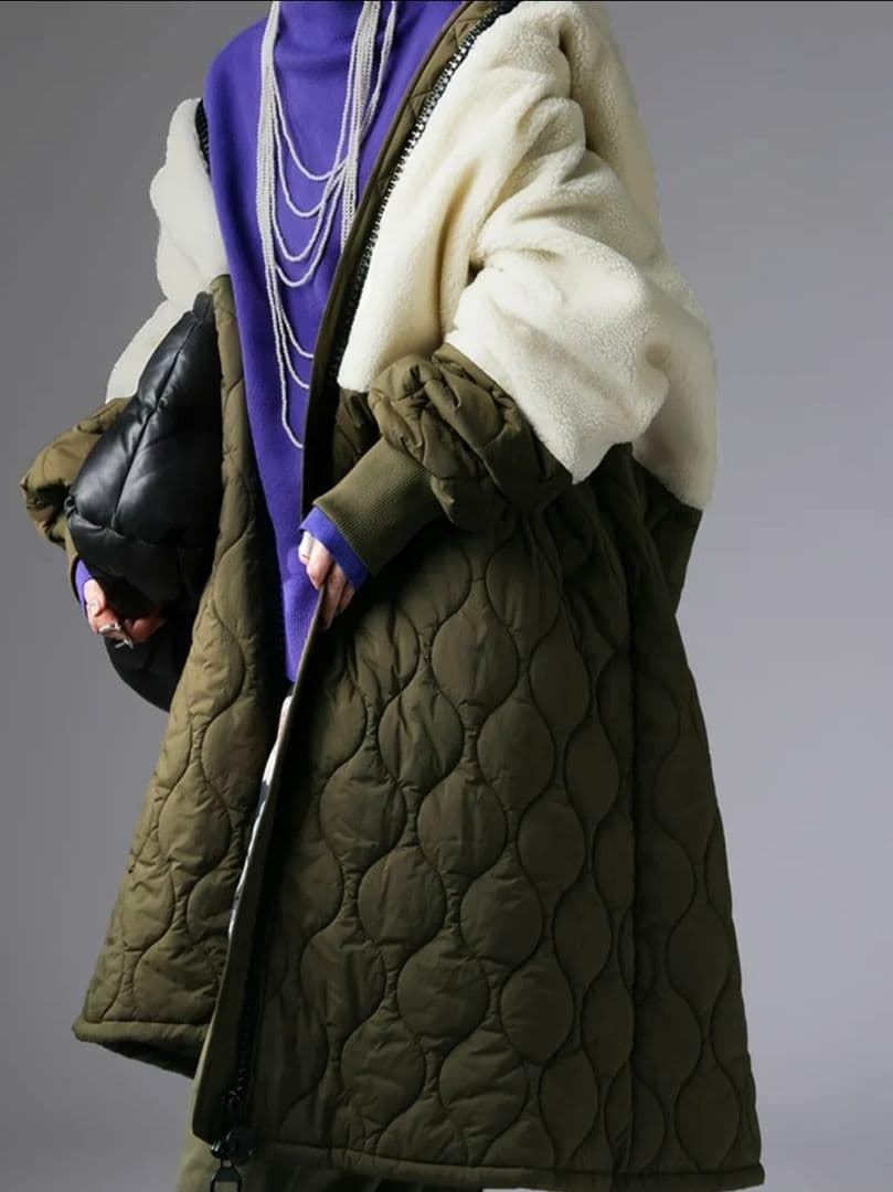 『最終お値下げ‼️』BIGファスナー レディースロングアウター