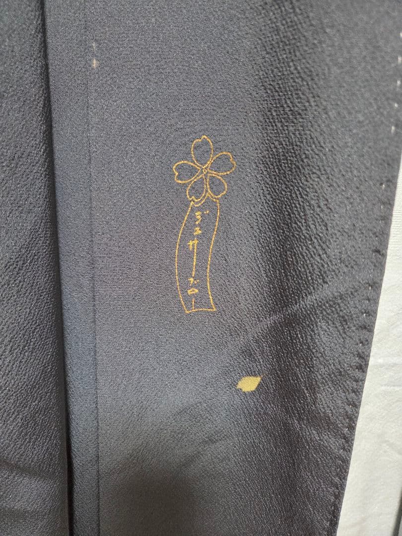 ジュサブロー　グレー　桜　附下　164cm　しつけ付き