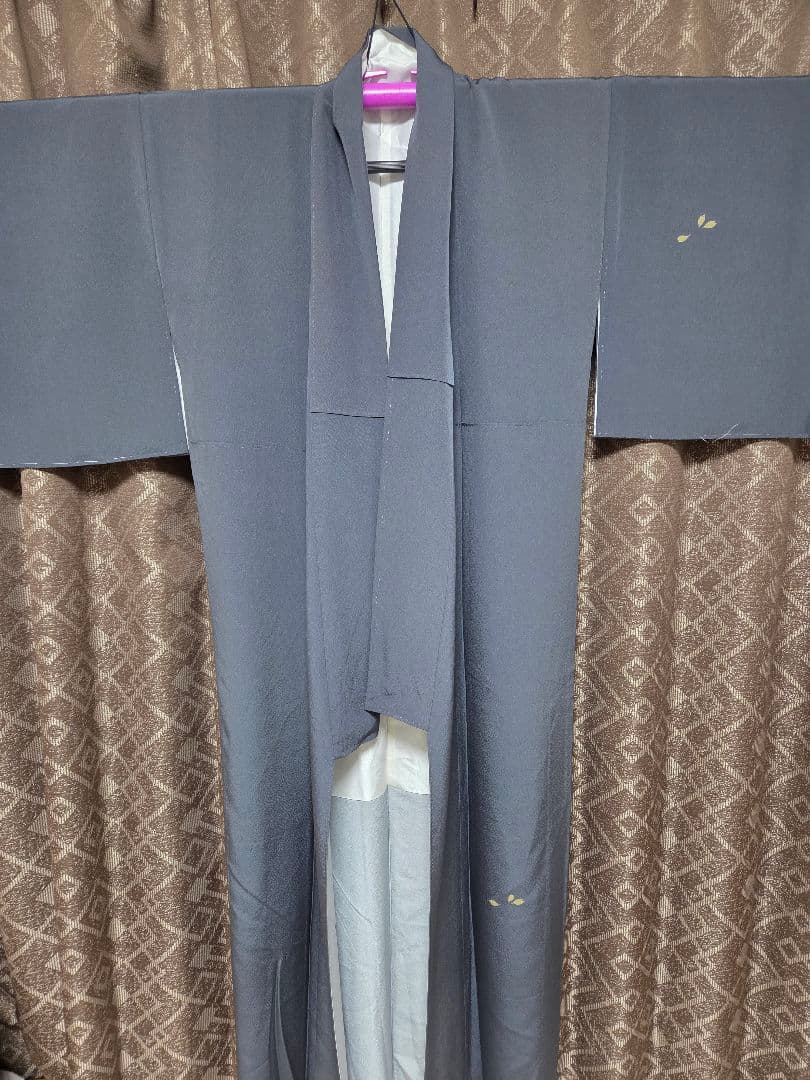 ジュサブロー　グレー　桜　附下　164cm　しつけ付き