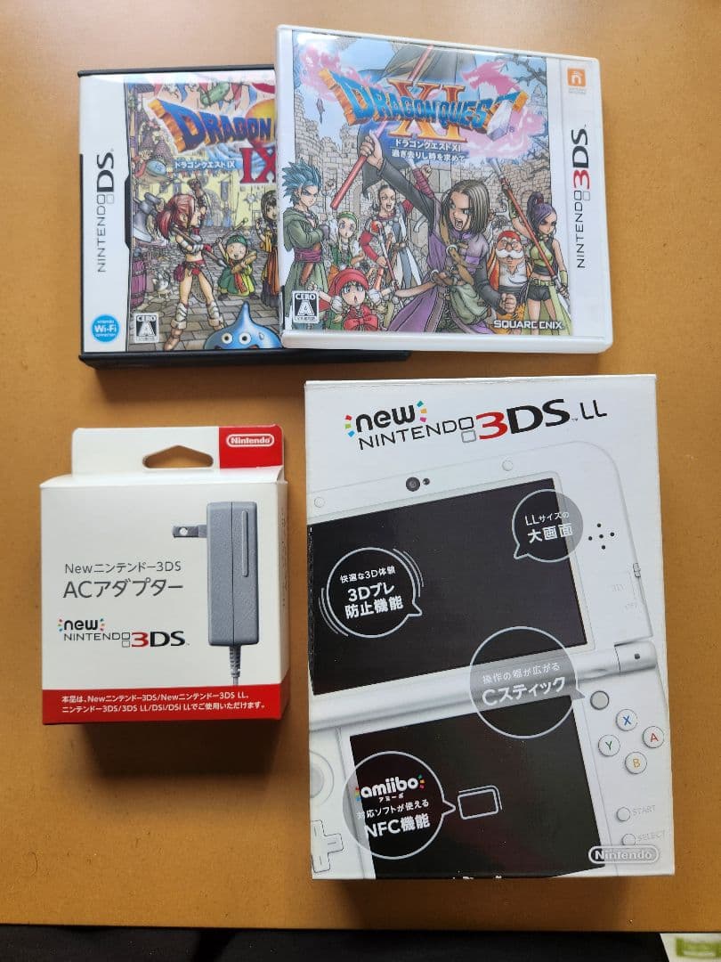 Newニンテンドー3DSLL パールホワイト + ドラクエ9, 11