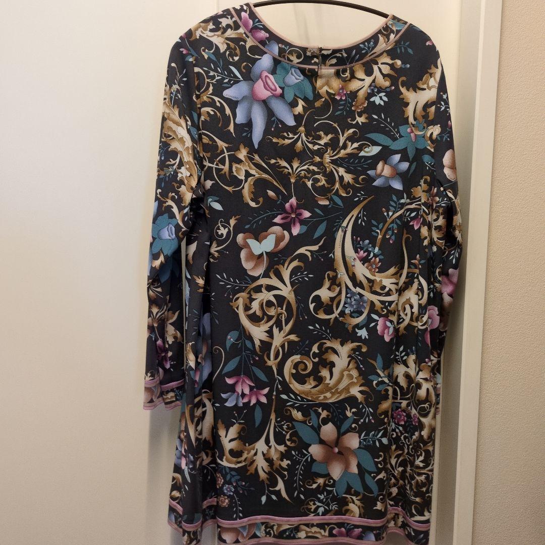 LEONARD フローラルデザイン 長袖チュニック